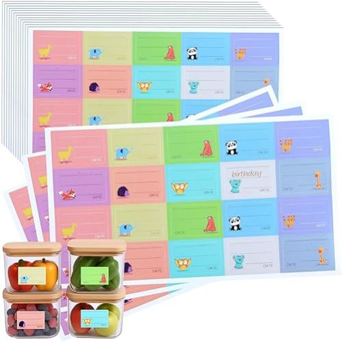 400PCS Waterproof Baby Bottle Label for Daycare Supplies, Removable Freezer Name Labels for Kids Food Containers, Breast Milk, Lunch Boxes, Organizing, Date Stickers