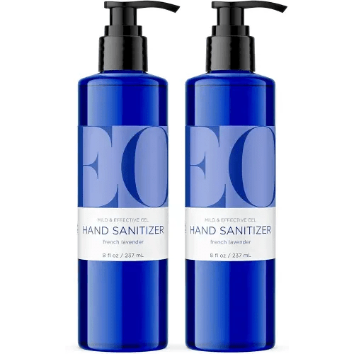 EO Hand Sanitizer, 8 Ounce (Pack of 2), French Lavender made with Sugarcane Alcohol with Essential Oils, 99% Effective Against Germs