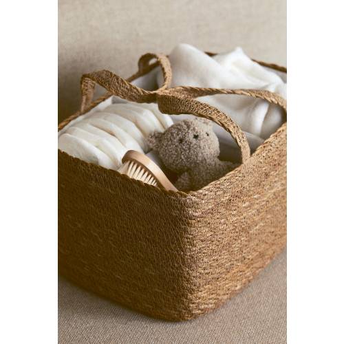 Beige Seagrass Diaper Caddy at H&M Home