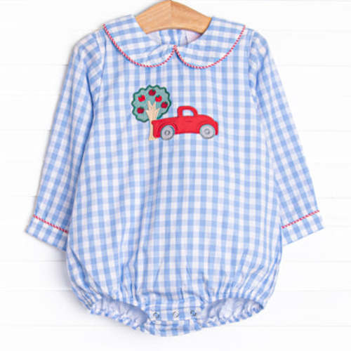 Autumn Apples Applique Bubble, Blue – Stitchy Fish