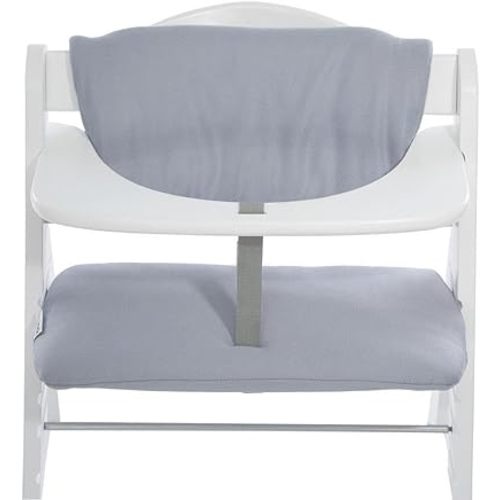 hauck Highchair Pad Deluxe, Removable Washable Padded Seat Cushion Compatible with Wooden Alpha+ and Beta+ Model High Chair, Accessory Only, Grey