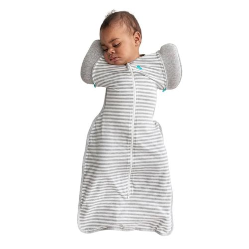 Love to Dream Swaddle UP Transition Bag, Patented Zip-Off Wings, Gently Help Baby Safely Transition from Being Swaddled to arms Free Before Rolling Over, Gray, Large, 19-24 lbs