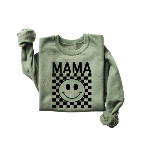 Mama Checkered Sweatshirt