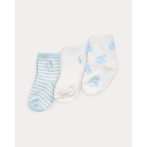 Polo Bear Ankle Sock 3-Pack