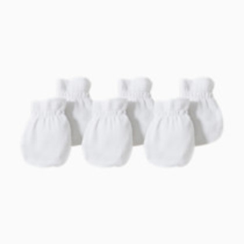 Burts Bees Baby Unisex Baby Mittens, 100% Organic Cotton, 3-Pack Solid Color Infant Scratch Protection Mitts