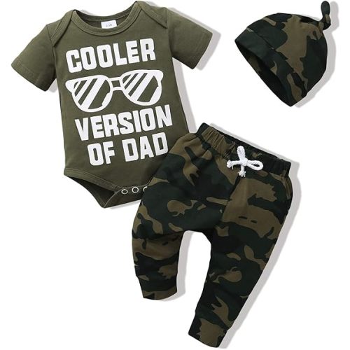NZRVAWS Baby Boy Clothes Preemie Infant Boy Bear Outfits Jumpsuit Bodysuit Letter Print Romper