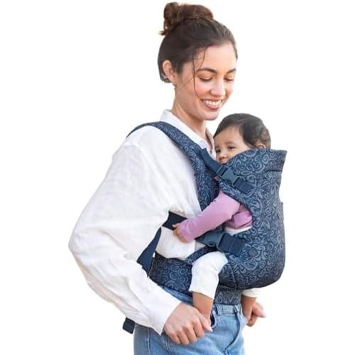 Infantino Flip 4-in-1 Baby Carrier Convertible Ergonomic, Floral Navy