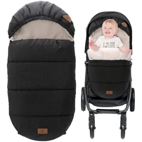 Toddler Universal Stroller Footmuff Sack, Detachable Winter Stroller Bag Multifunction Sleeping Bag Waterproof and Breathable Best Gift for Baby (Detachable Black)