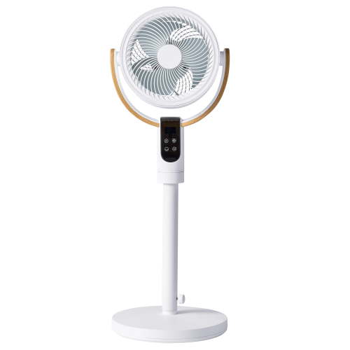 Better Homes & Gardens 8 Inch Air Circulator Pedestal Fan, Juliet Collection, White and Light Honey