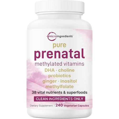 Micro Ingredients Pure Prenatal Vitamins for Women, 240 Veggie Capsules