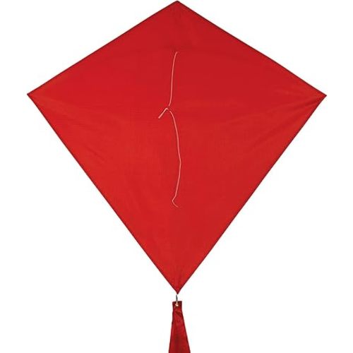 In the Breeze 3299 - Cherry 30 Inch Diamond Kite - Solid Red, Fun, Easy Flying Kite