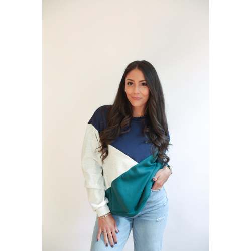 Velour Interior Diagonal Zip Breastfeeding Sweatshirt