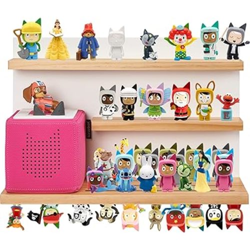 Gieanoo for Tonies Shelf 3 Tier Floating Shelf for 48 Characters,White