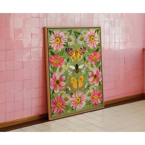 Spring Butterflies | Nature Print | Katie Daisy Art | 8x10 | 11x14