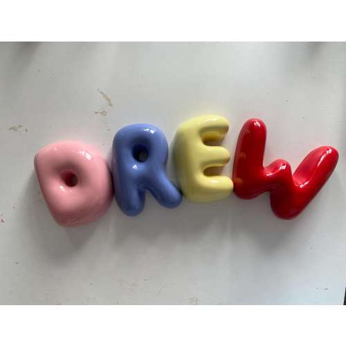 Ceramic Bubble Letters-Ceramic Letters - Personalized Ceramic Colorful Alphabet