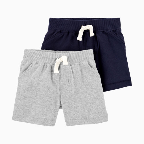 Carter's Drawstring Shorts (2 Pack) - Navy/Grey, 3 M