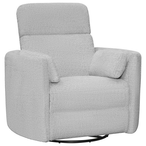 Simeon Collection Manual Swivel Glider Recliner in Angora Linen