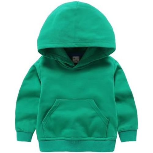 Baby Kids Boy Girl Solid Casual Pocket Hoodie Sweatershirt Long Sleeve Pullover Tops 1-6T