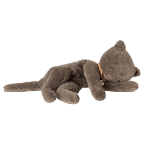 Sleeping kitten plush, Medium - Grey