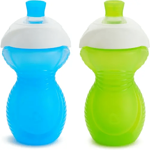 Munchkin® Click Lock™ Bite Proof Sippy Cup, 9 Ounce,2 Count (Pack of 1), Blue/Green