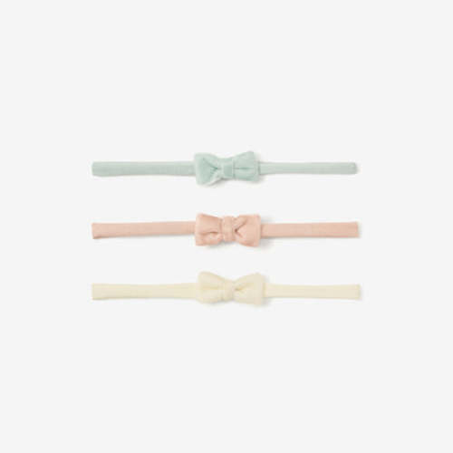 Velvet Bow Headband Set 3Pk – Elegant Baby