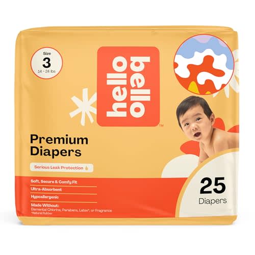 Hello Bello Premium Diapers Size 3 (14-24 lbs) Get in The Groove Designs, 25ct Jumbo Pack