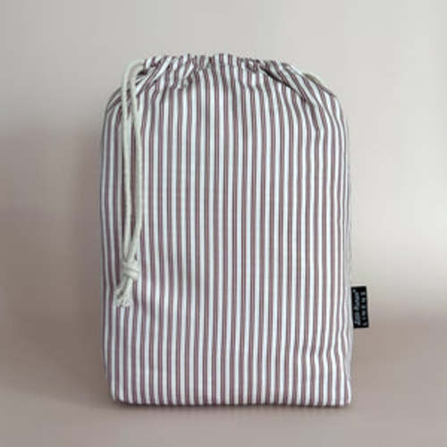 Waterproof Cot Sheet | Mocha Pinstripe – Little Human Linens