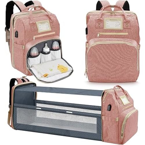 Lenski 6 in 1 Diaper Bag Backpack with Pad Shower Gifts Travel Bags for Registry Search Boys Girls Bags Newborn Essentials Accessories Stuff Unisex Dad Mom Mens