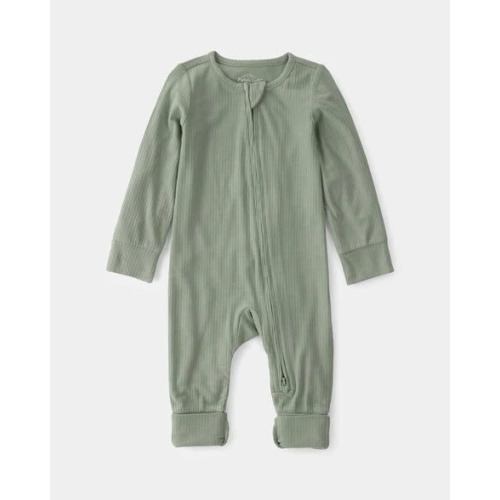Baby 2-Way Zip PurelySoft Sleep & Play Pajama - Green | Carter's