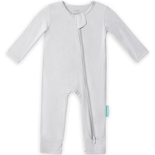 PurComfy Baby Long Sleeve Romper Jumpsuit, Premium Soft Rayon One Piece Pajamas Boy Girl 2-Way Zipper Coverall Sleeper