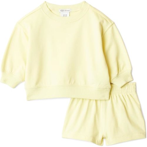 Amazon Essentials x Sofia Grainge Unisex Babies Toddlers and Kids' Sweatshirt and Shorts French Terry Play Set