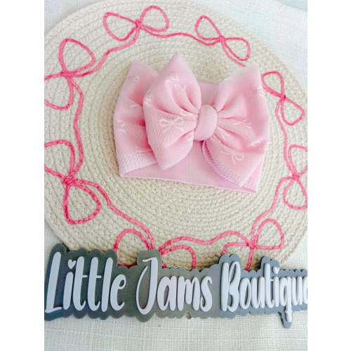 Bow Mesh over Baby Pink
