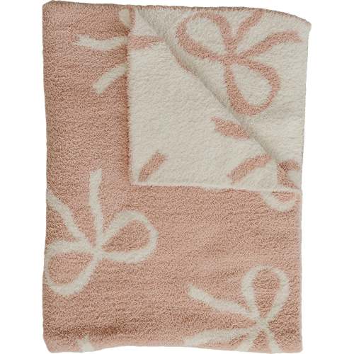 Pink Bow Plush Blanket – Mebie Baby