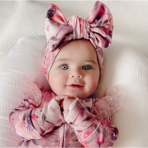 Flower Story - Topknot Headwrap Mauve