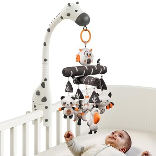 TUMAMA Baby Crib Mobile, Nursery Musical Mobile for 0 3 6 9 Month Xmas Gift
