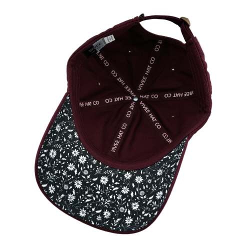 Looking at Flowers - Maroon – Vivee Hat Co