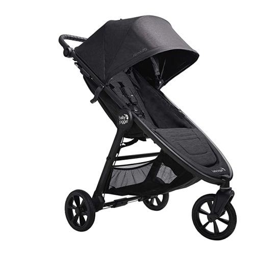 Baby Jogger City Mini GT2 All-Terrain Stroller Black Complete with Adjustable Handlebar Hand-Operated Parking Brake and car seat Adapter
