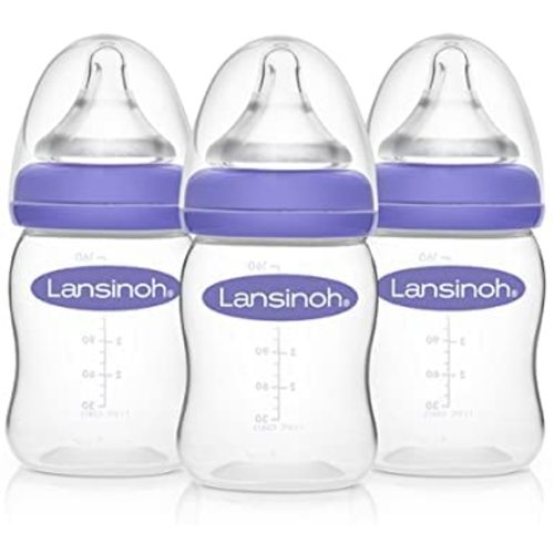 Lansinoh Baby Bottles for Breastfeeding Babies, 5 Ounces, 3 count