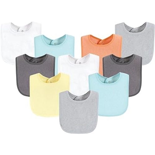 Hudson Baby Unisex BabyDrooler Bib with Waterproof Lining