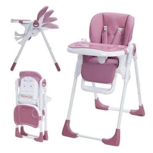 Baby High Chair for Babies and Toddlers, Multifunctional Foldable Highchair with Adjustable Height & Recline, High Chair Removable Tray for Easy Clean