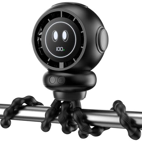 Hotsales Stroller Fan, 6000 mAh Clip On Fan for Baby, Portable Rechargeable | 4 Speeds, LED Display and Night Light, 360° Rotation for Baby Carrier, Car Seat, Crib, Bedroom, Travel, Mom and Dad