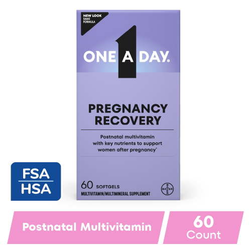 Free Shipping! One A Day Postnatal Complete Multivitamin with Folic Acid Omega-3 DHA 60 Softgels