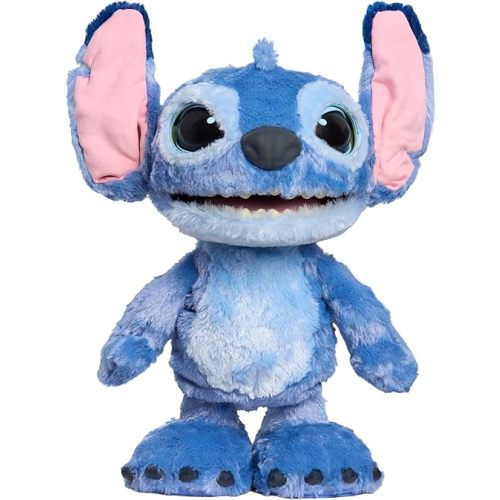 Just Play Disney Stitch Ultimate Interactive 17" Plush Toy, 100+ Sounds & Reactions, Inspired by Disney’s Live-Action Lilo & Stitch Film, New Movie Toy for Fans, Girls, Boys, Kids 3 and Up