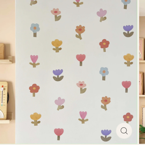 Colourful Flowers (Mini) / Fabric Wall Stickers