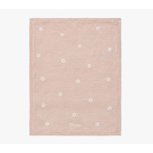 Daisy Knit Heirloom Baby Blanket