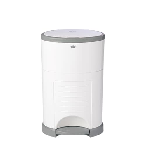 Diaper Dekor Classic Hands-Free Diaper Pail | Easiest to Use | Just Step  Drop  Done | Doesnt Absorb Odors | Most Economical Refill System | 70% Recycled Materials | EKO White