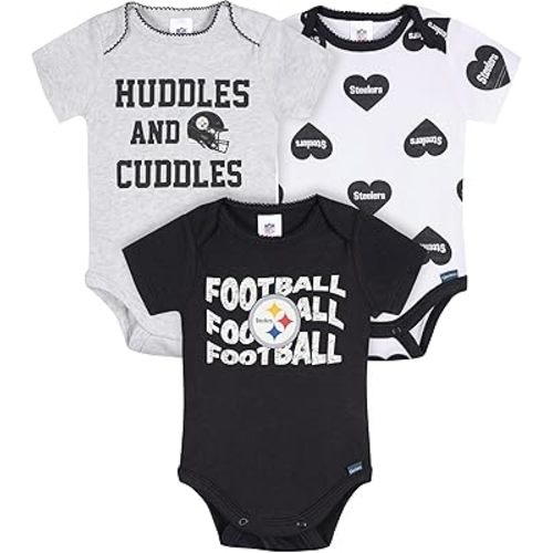 Gerber NFL baby-girls Nfl 3-pack Onesie Bodysuit
