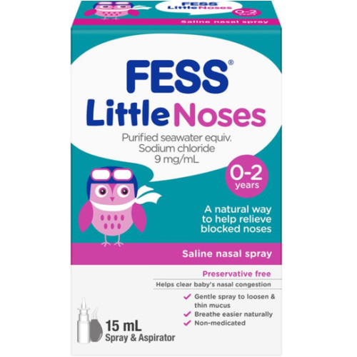 Buy Fess Little Noses Saline Nose Spray + Aspirator 15ml Online at Chemist Warehouse®
