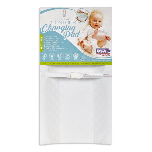 L A Baby P-3488-32QP 32 in. Contour Changing Pad-White