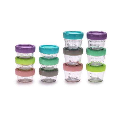 Glass Containers 12 Pc Set (2 Oz + 4 Oz)